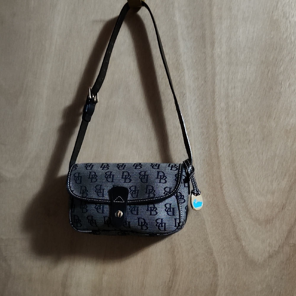 Dooney & Bourke Black and Gray Shoulder Bag